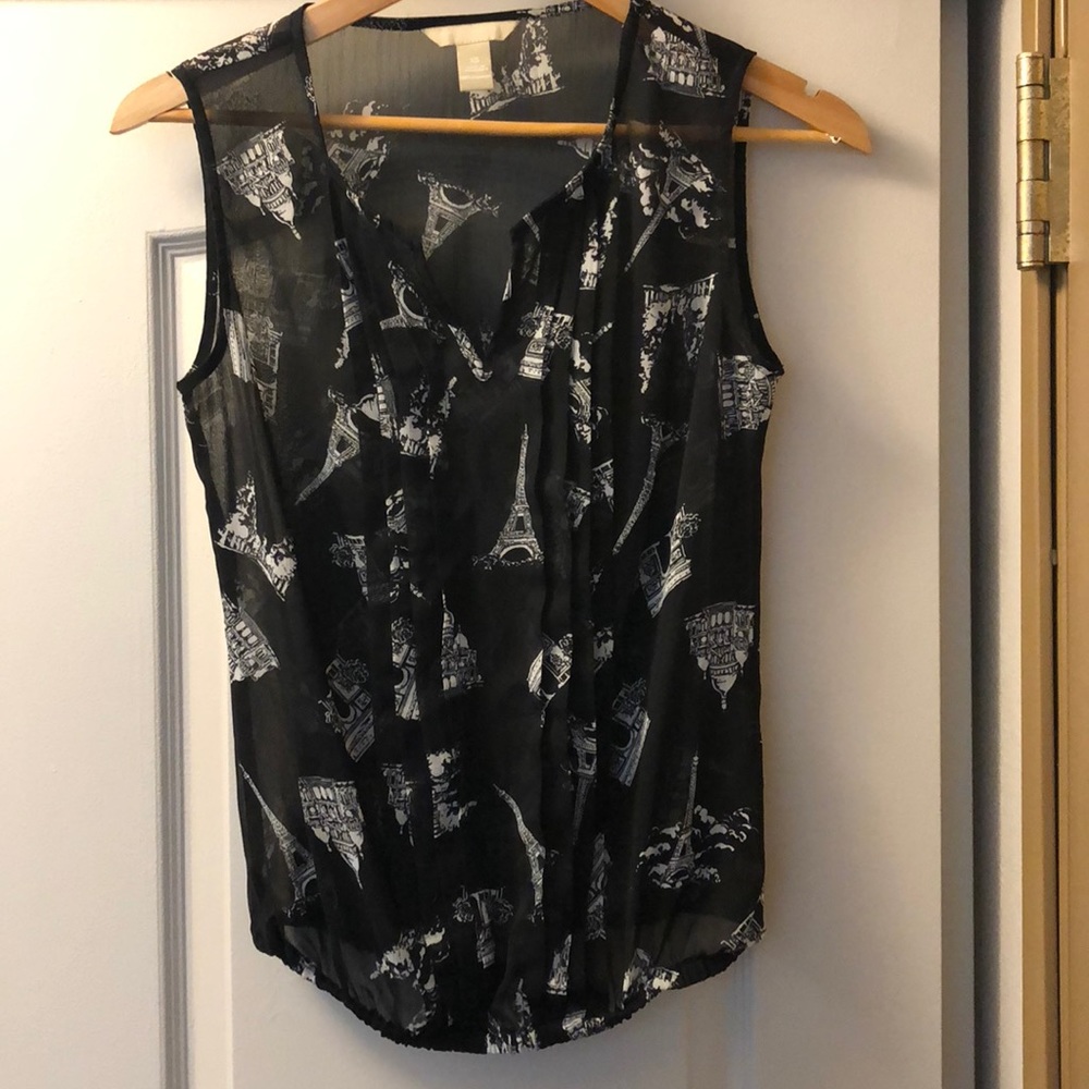 Banana Republic Sheer “Paris” Blouse
